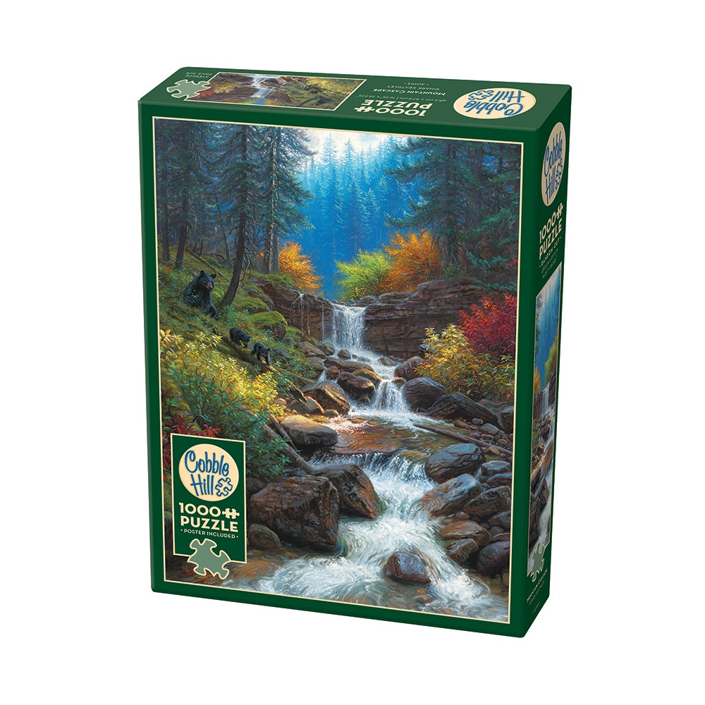 Produktbild för Mountain Cascade, Pussel, 1000 bitar, Cobble Hill