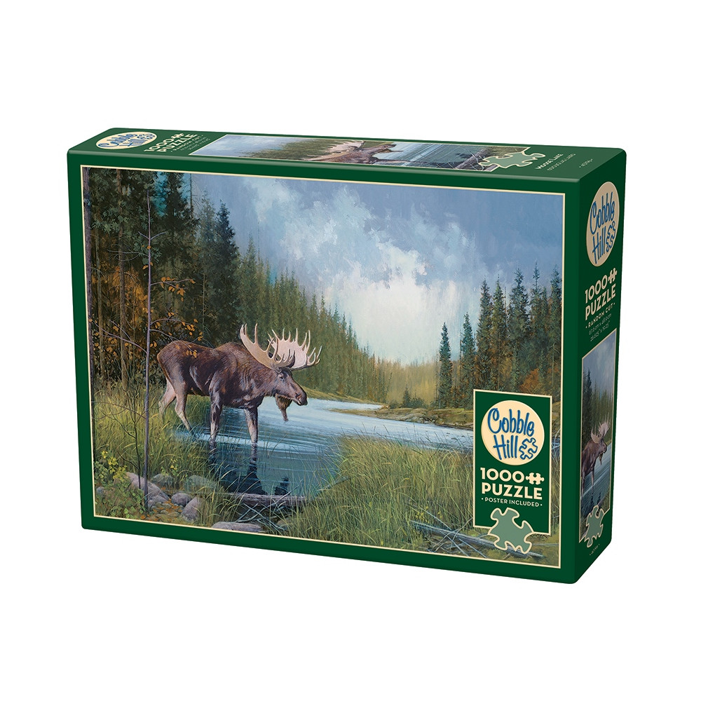 Produktbild för Moose Lake, Pussel, 1000 bitar, Cobble Hill