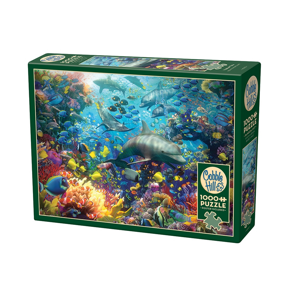 Produktbild för Vibrant Sea, Pussel, 1000 bitar, Cobble Hill