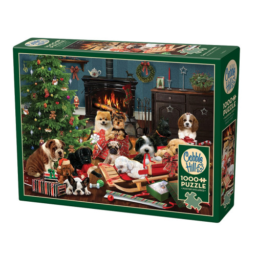 Cobble Hill Christmas Puppies, Pussel, 1000 bitar, Cobble Hill