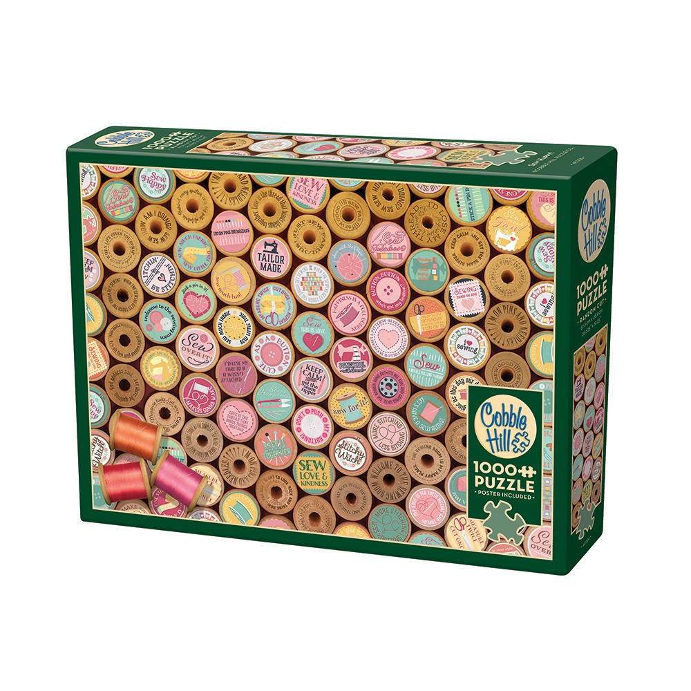 Produktbild för Sew Happy!, Pussel, 1000 bitar, Cobble Hill
