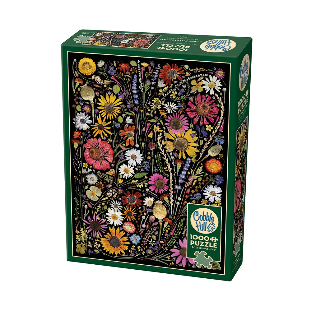 Produktbild för Flower Press: Happiness, Pussel, 1000 bitar, Cobble Hill