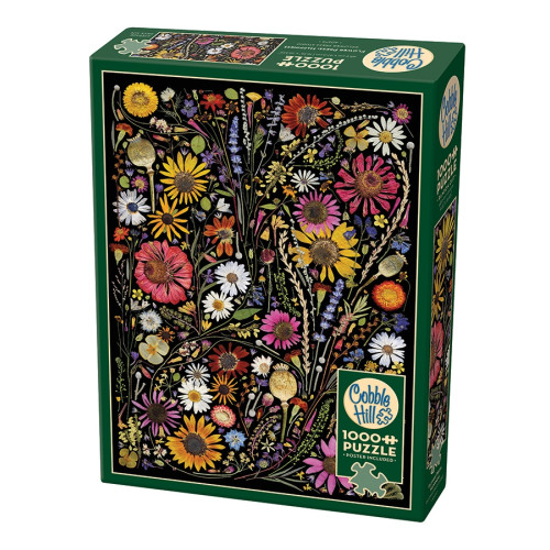 Cobble Hill Flower Press: Happiness, Pussel, 1000 bitar, Cobble Hill