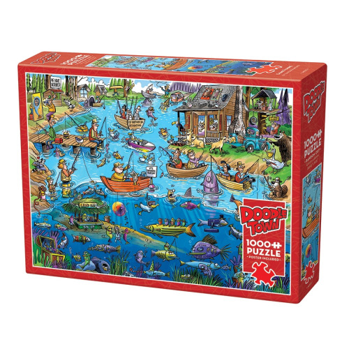 Cobble Hill DoodleTown: Gone Fishing, Pussel, 1000 bitar, Cobble Hill