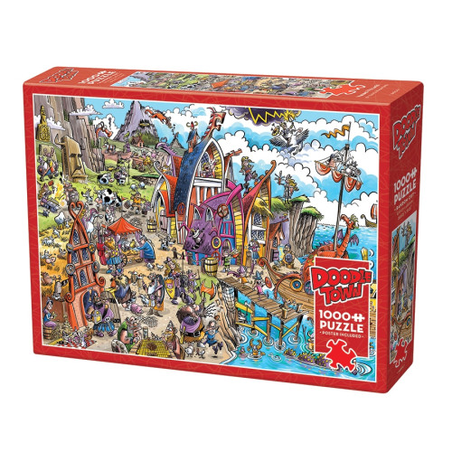 Cobble Hill DoodleTown: Viking Village, Pussel, 1000 bitar, Cobble Hill