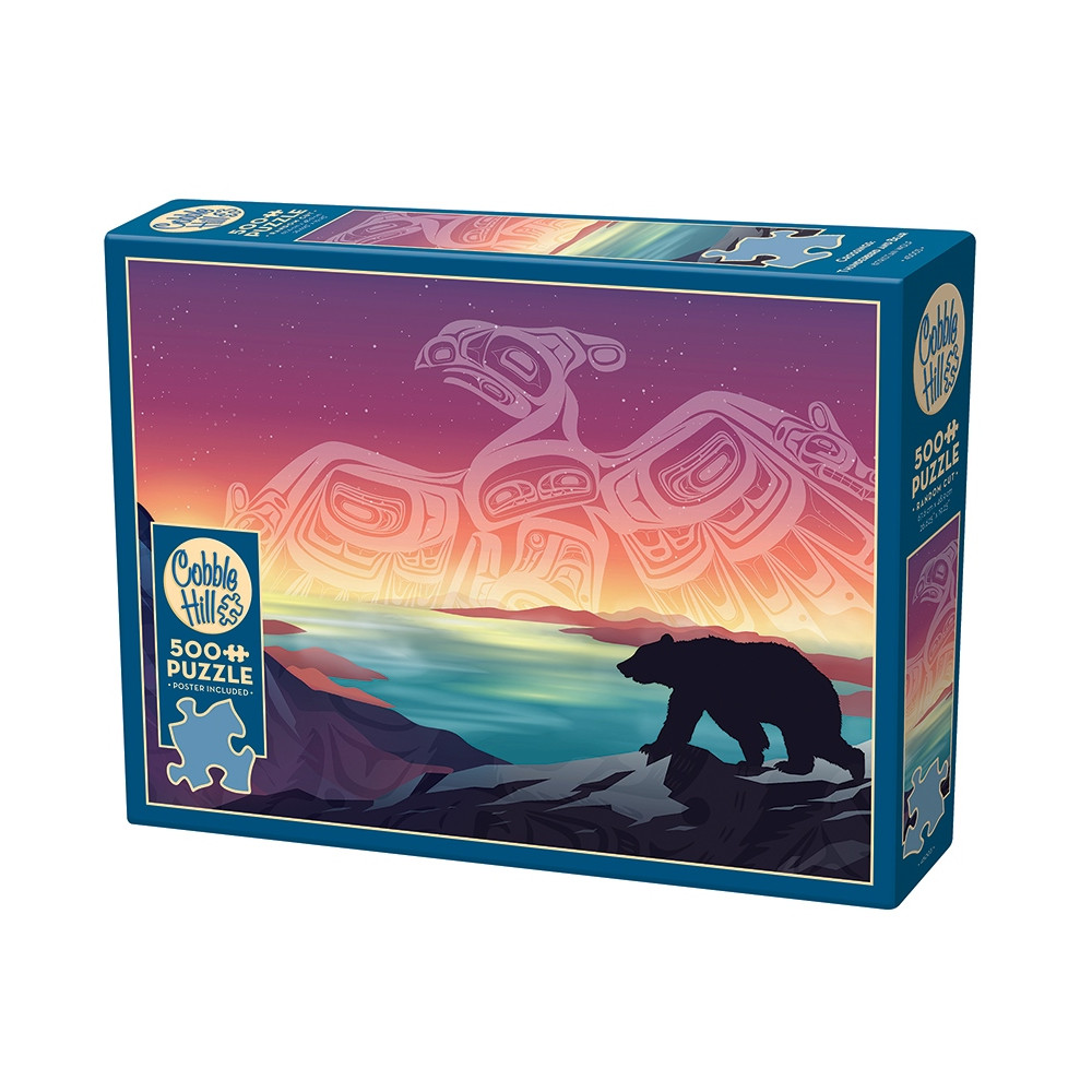 Produktbild för Crossings: Thunderbird and Bear, Pussel, 500 bitar, Cobble Hill