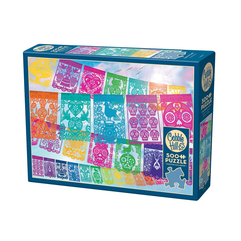 Produktbild för Papel Picado, Pussel, 500 bitar, Cobble Hill