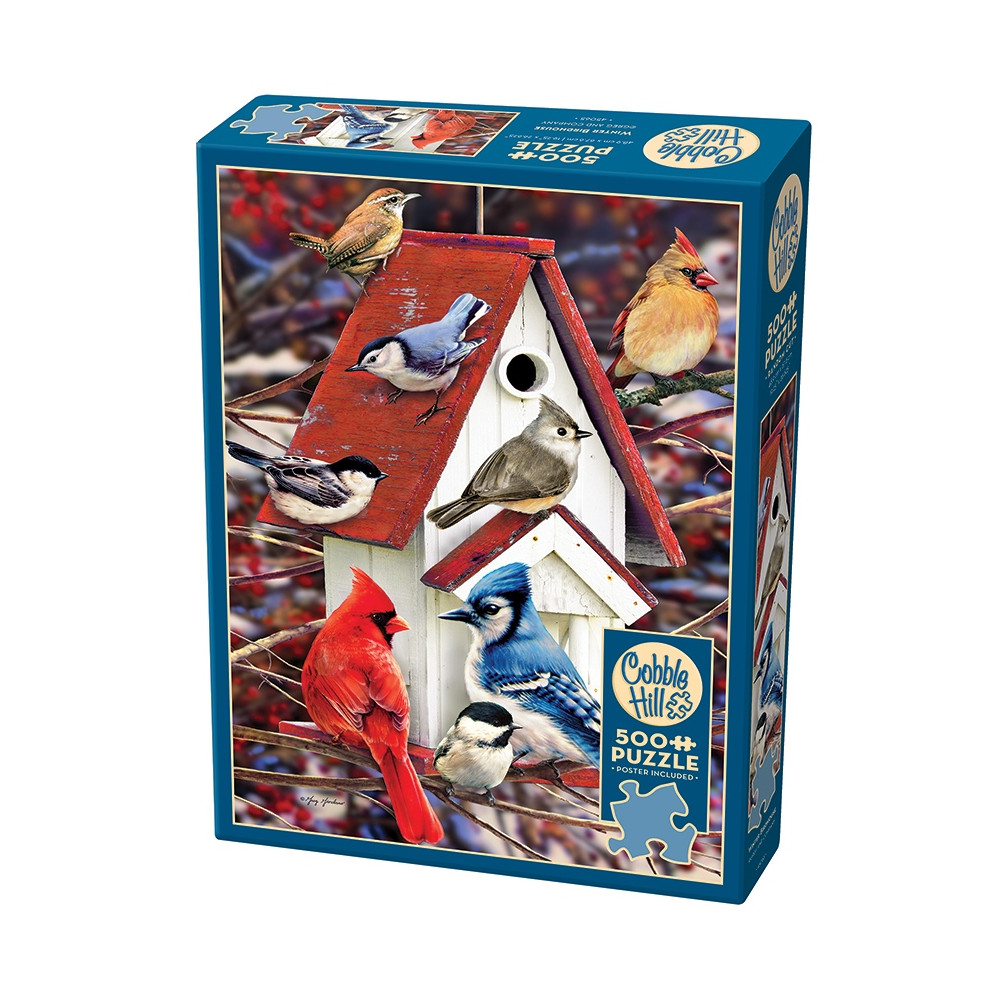 Produktbild för Winter Birdhouse, Pussel, 500 bitar, Cobble Hill