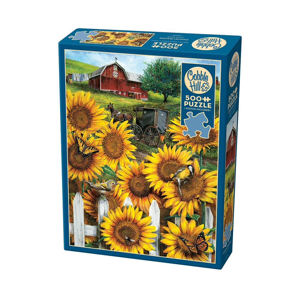 Produktbild för Country Paradise, Pussel, 500 bitar, Cobble Hill