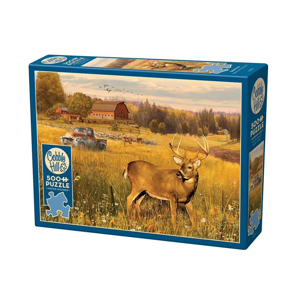 Produktbild för Deer Field, Pussel, 500 bitar, Cobble Hill