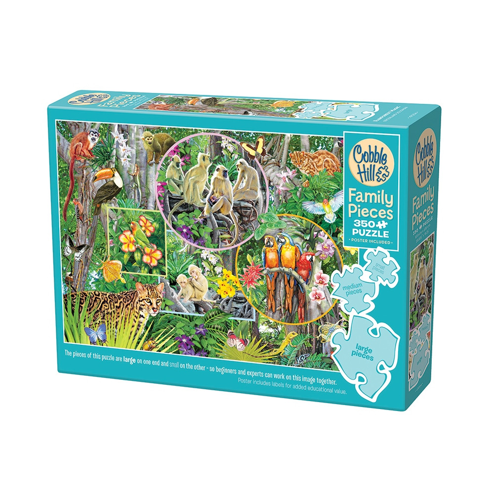 Produktbild för Rainforest Magic, Pussel, 350 bitar, Cobble Hill