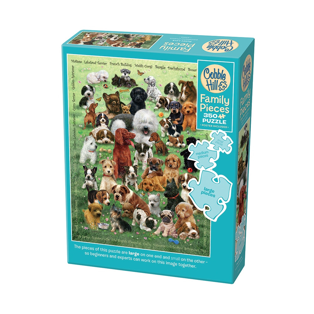 Produktbild för Puppy Love, Pussel, 350 bitar, Cobble Hill