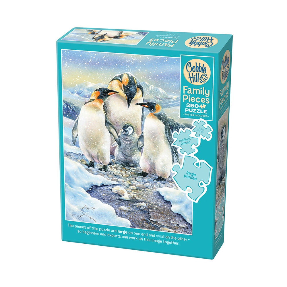 Produktbild för Penguin Family, Pussel, 350 bitar, Cobble Hill