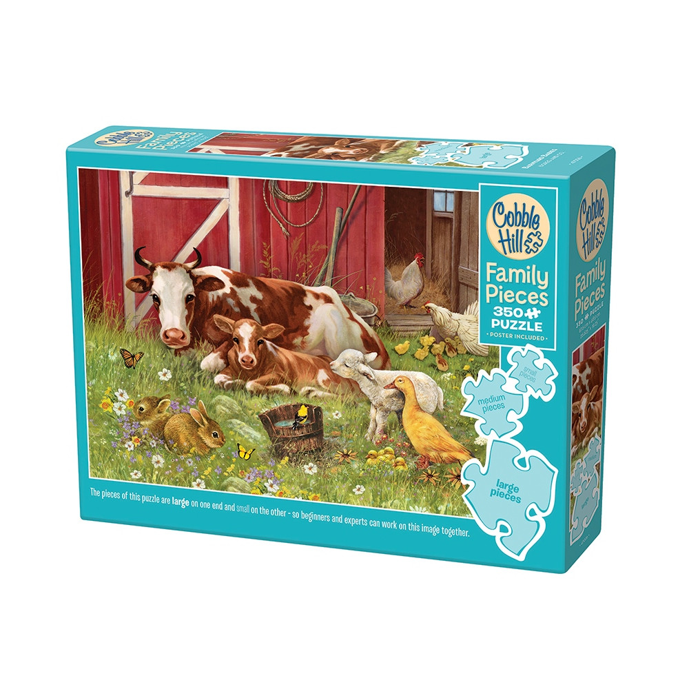 Produktbild för Barnyard Babies, Pussel, 350 bitar, Cobble Hill