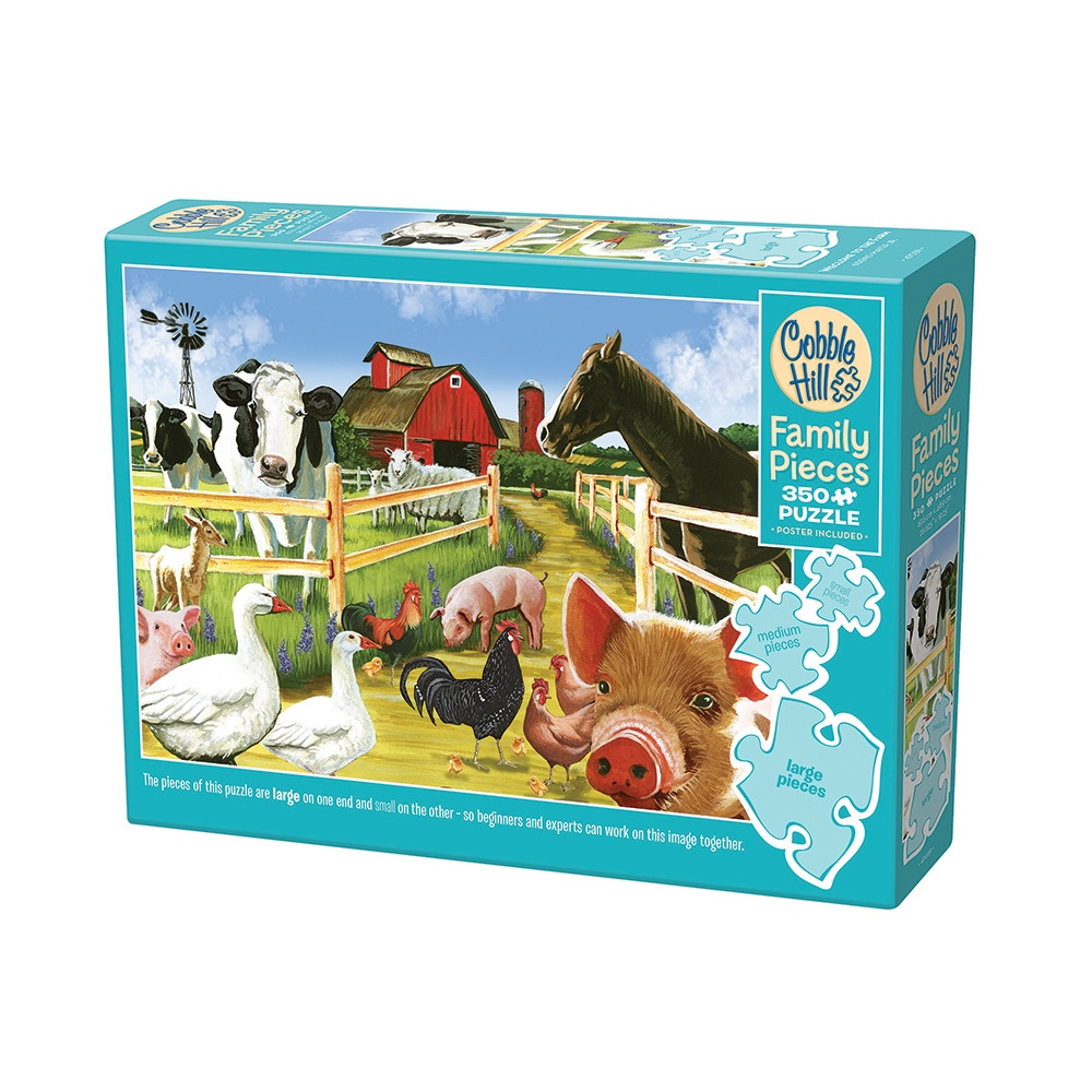 Produktbild för Welcome to the Farm, Pussel, 350 bitar, Cobble Hill