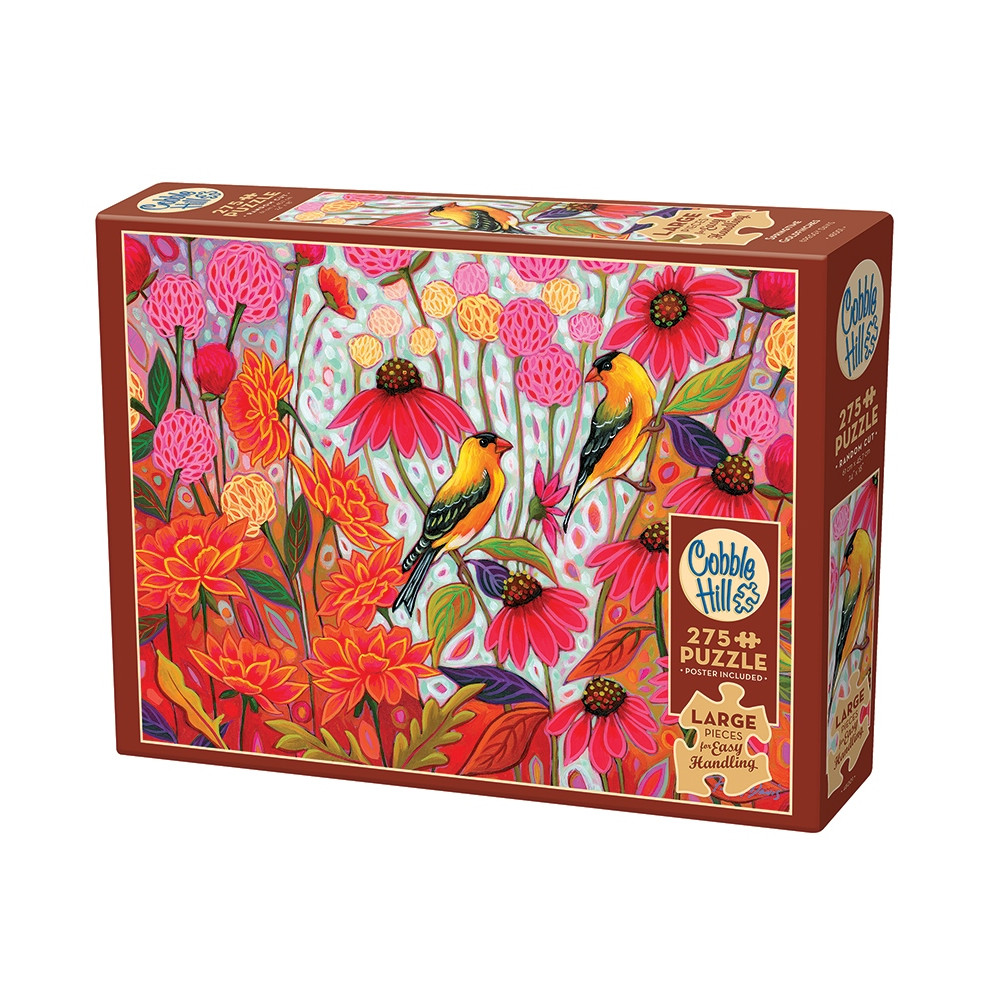 Produktbild för Springtime Goldfinches, Pussel, 275 Stora Bitar, Cobble Hill