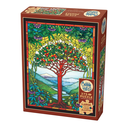 Cobble Hill Tree of Life Stained Glass, Pussel, 275 Stora Bitar, Cobble Hill
