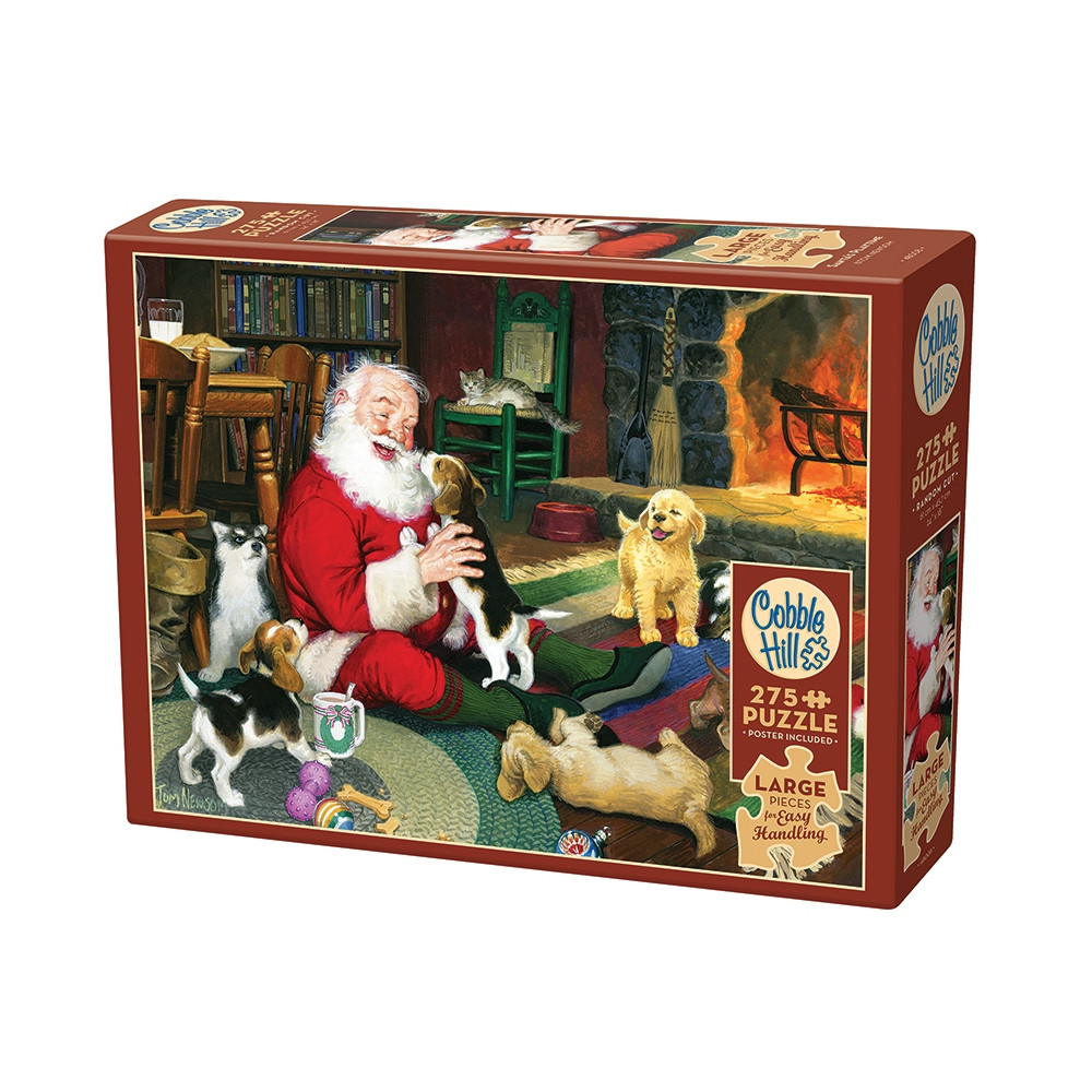 Produktbild för Santa's Playtime, Pussel, 275 Stora Bitar, Cobble Hill