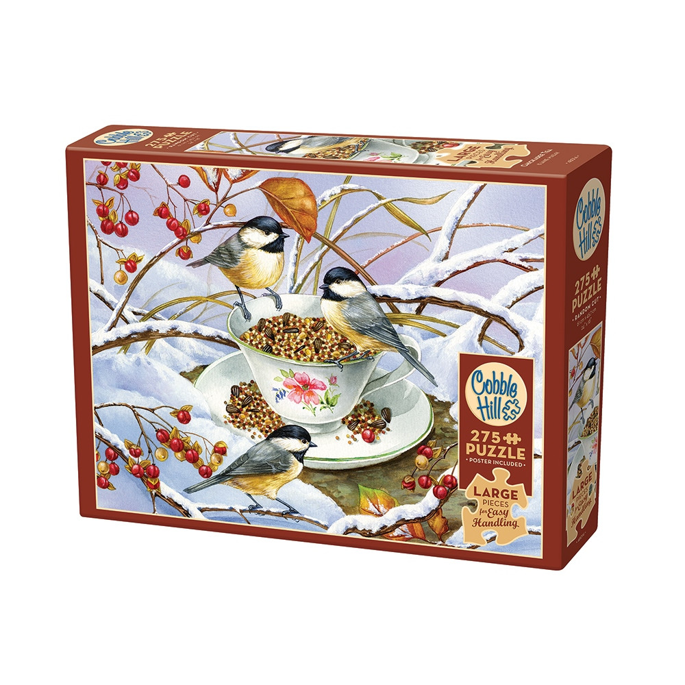Produktbild för Chickadee Tea, Pussel, 275 Stora Bitar, Cobble Hill