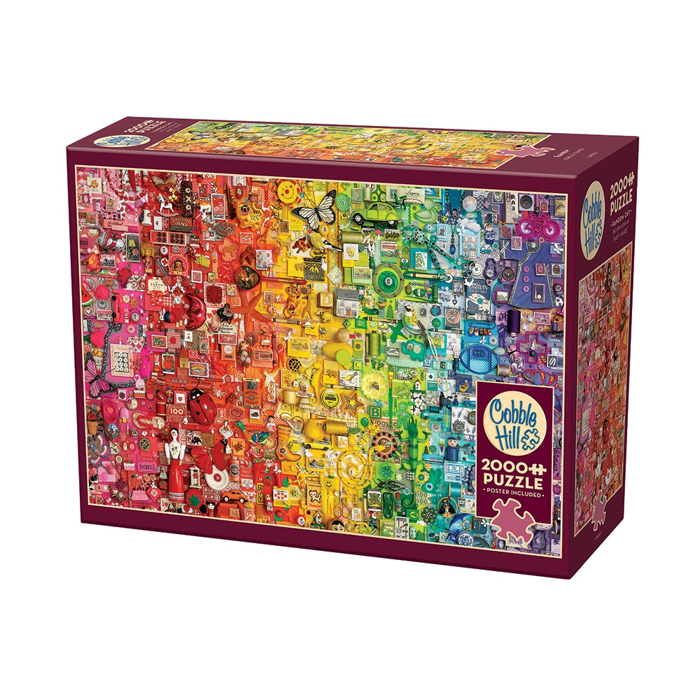 Produktbild för Rainbow, Pussel, 2000 bitar, Cobble Hill