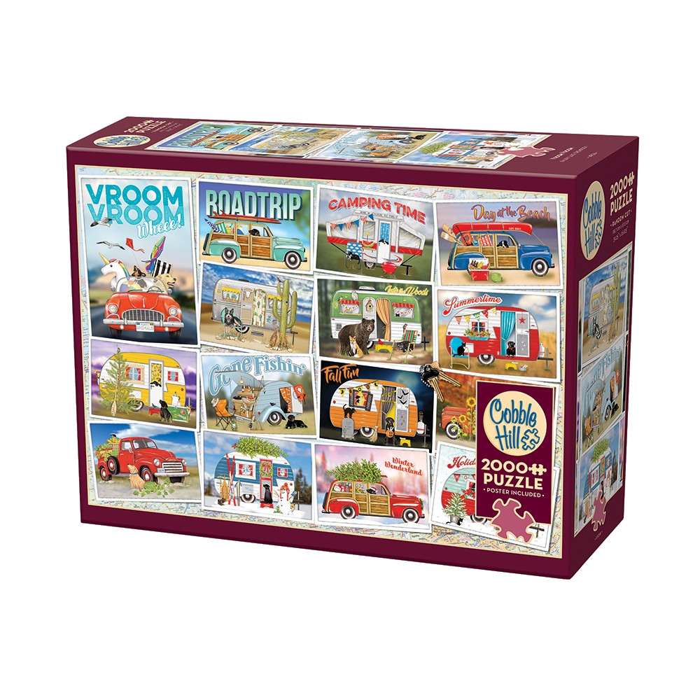 Produktbild för Vroom Vroom, Pussel, 2000 bitar, Cobble Hill