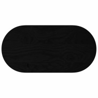 Produktbild för Bordsskiva mörkbrun 80x40x2 cm massiv ek oval