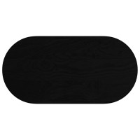 Produktbild för Bordsskiva mörkbrun 100x50x2 cm massiv ek oval