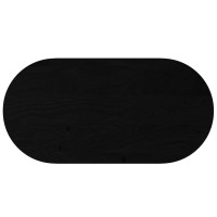 Produktbild för Bordsskiva mörkbrun 120x60x2 cm massiv ek oval