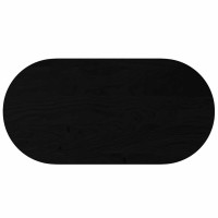 Produktbild för Bordsskiva mörkbrun 120x60x4 cm massiv ek oval