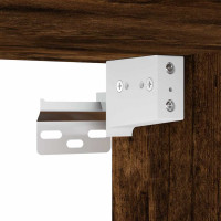 Produktbild för Väggmonterat sängbord 2 st rökfärgad ek 45x26x28,5 cm