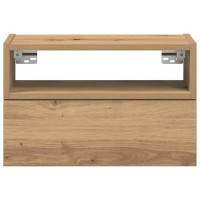Produktbild för Väggmonterat sängbord 2 st artisan ek 45x26x28,5 cm