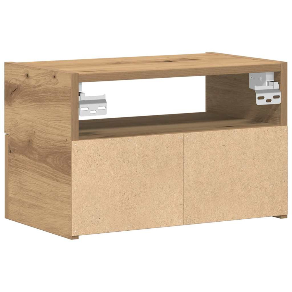 Produktbild för Väggmonterat sängbord 2 st artisan ek 45x26x28,5 cm