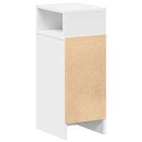Produktbild för Sängbord 2 st med låda vit 25x31x66 cm