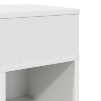Produktbild för Sängbord 2 st med låda vit 25x31x66 cm
