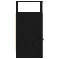 Produktbild för Sängbord 2 st med låda svart 25x31x66 cm