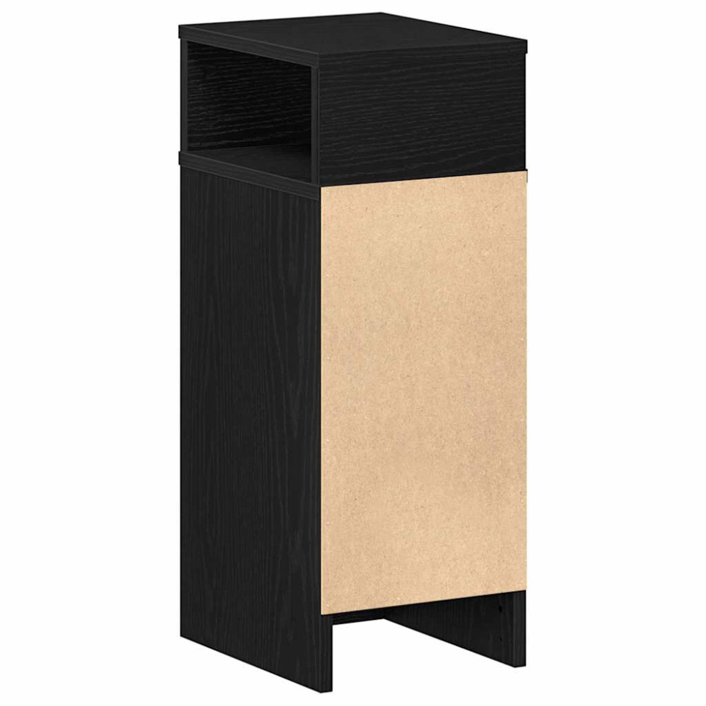 Produktbild för Sängbord 2 st med låda svart 25x31x66 cm