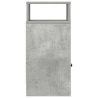 Produktbild för Sängbord 2 st med låda betonggrå 25x31x66 cm