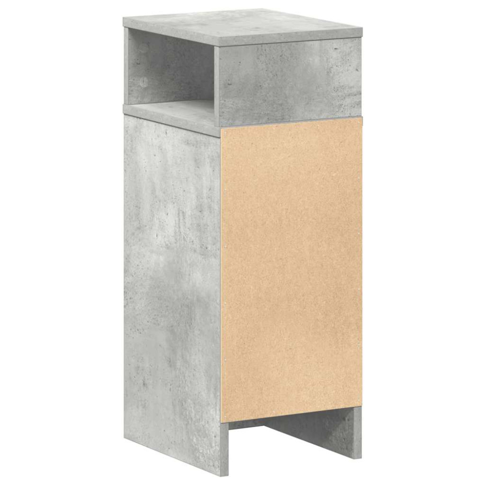 Produktbild för Sängbord 2 st med låda betonggrå 25x31x66 cm