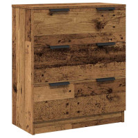 Produktbild för Skänkar 3 delar åldrat trä 60x30x70 cm konstruerat trä