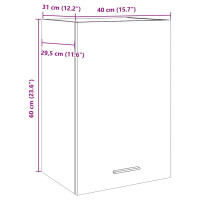 Produktbild för Väggskåp åldrat trä 40x31x60 cm konstruerat trä