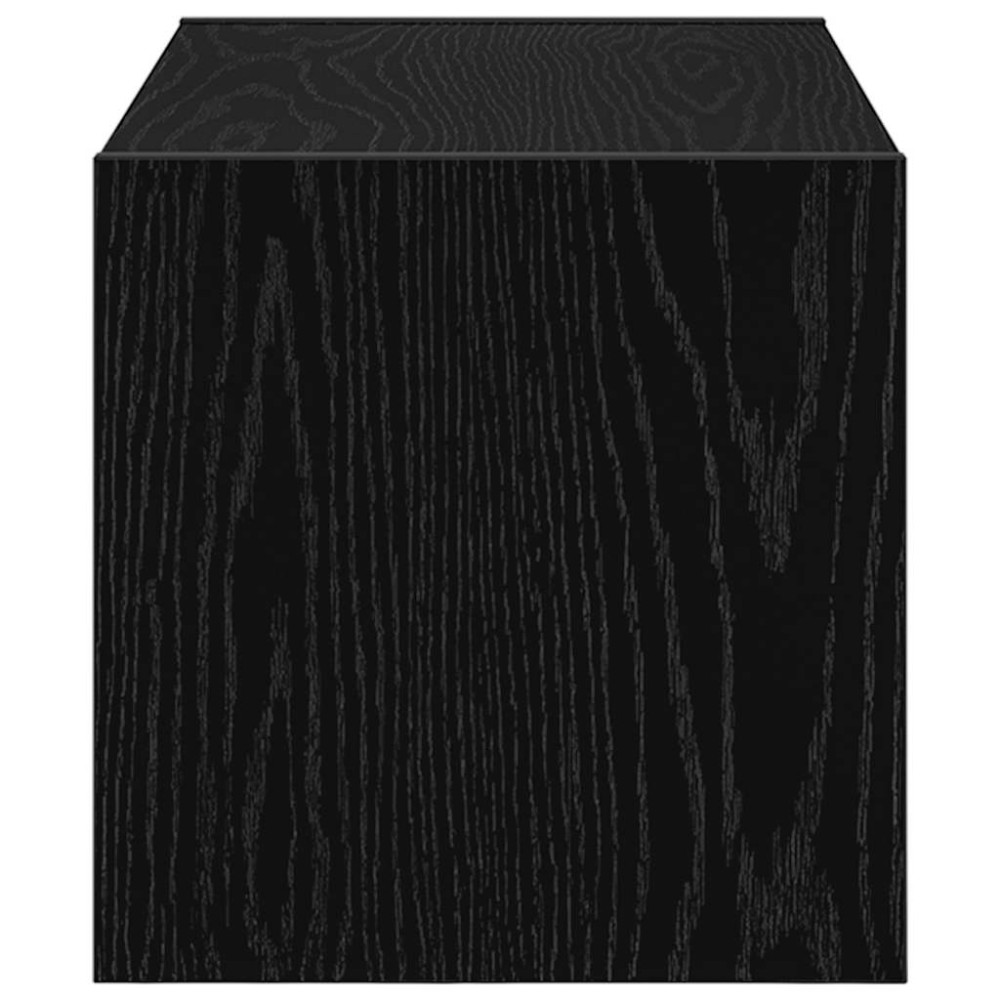 Produktbild för Skohylla stapelbar svart ek 60x30x30,5 cm