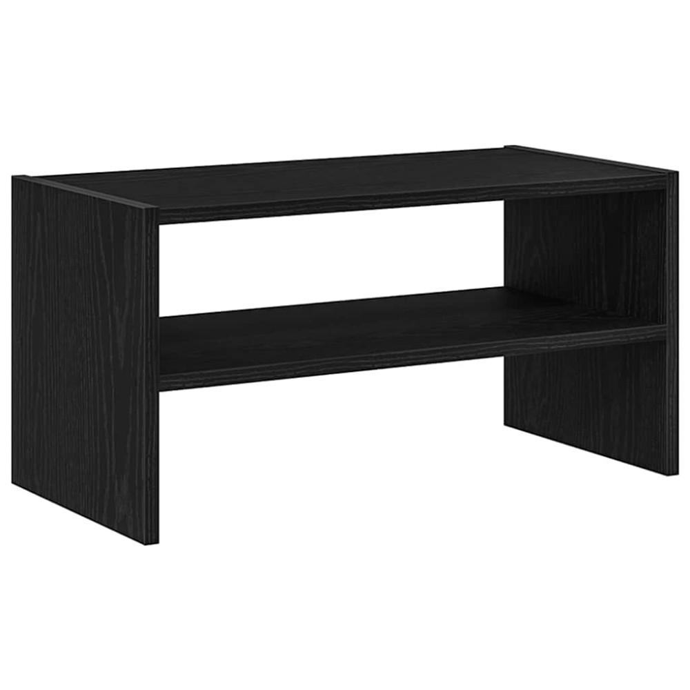 Produktbild för Skohylla stapelbar svart ek 60x30x30,5 cm