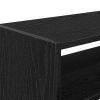 Produktbild för Skohylla stapelbar svart ek 60x30x30,5 cm