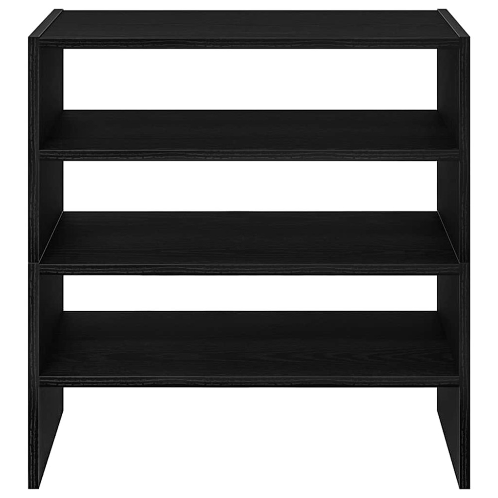 Produktbild för Skohyllor 2 st stapelbar svart ek 60x30x30,5 cm