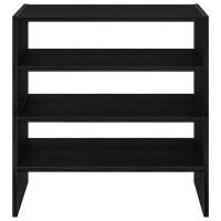 Produktbild för Skohyllor 2 st stapelbar svart ek 60x30x30,5 cm