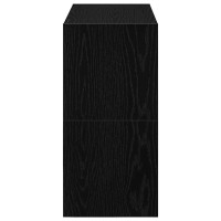 Produktbild för Skohyllor 2 st stapelbar svart ek 60x30x30,5 cm