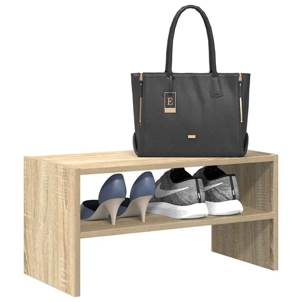 Produktbild för Skohylla stapelbar sonoma-ek 60x30x30,5 cm