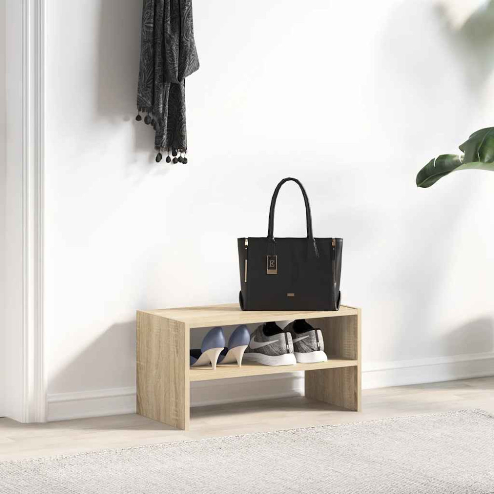 Produktbild för Skohylla stapelbar sonoma-ek 60x30x30,5 cm