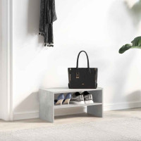 Produktbild för Skohylla stapelbar betonggrå 60x30x30,5 cm
