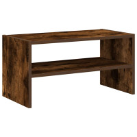 Produktbild för Skohylla stapelbar rökfärgad ek 60x30x30,5 cm